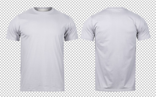 Download Grey t-shirt front and back mock-up template for your design. | Premium PSD File