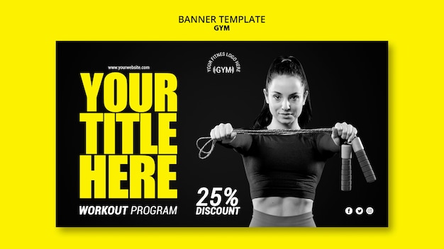 Free Psd Gym Banner Template