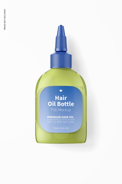 Download Free PSD | Hair oil bottle mockup, top view