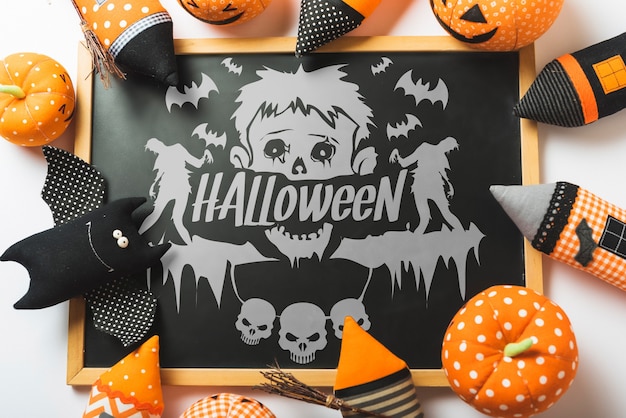 Download Halloween mockup with slate concept PSD file | Free Download