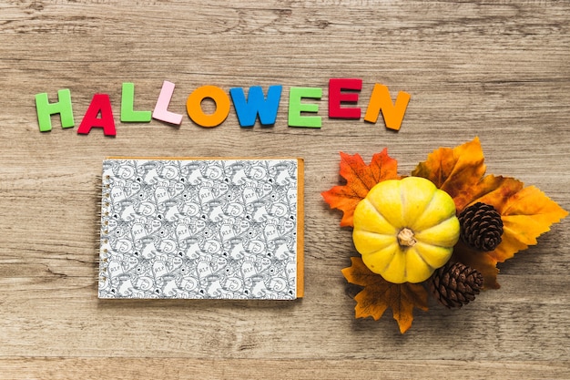 Download Free Psd Halloween Notebook Cover Mockup PSD Mockup Templates