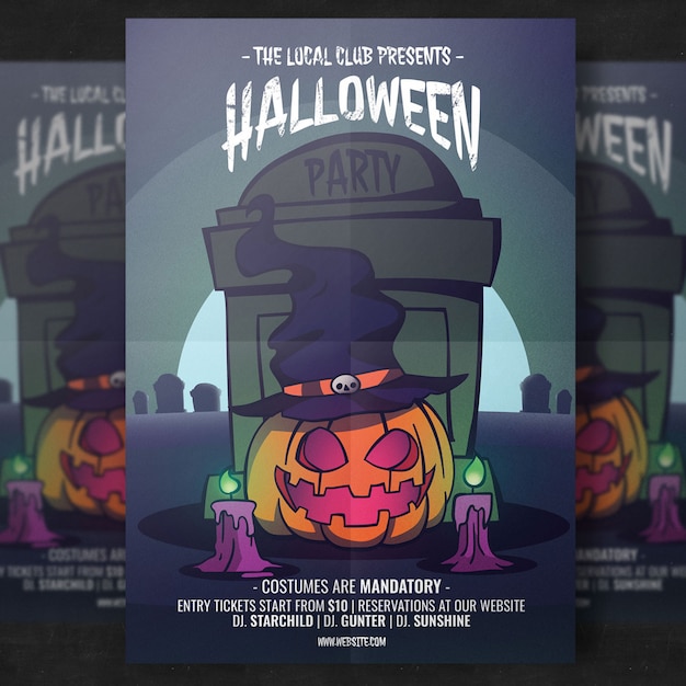 free-psd-halloween-party-flyer-template