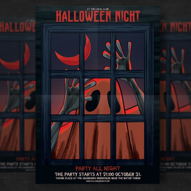 Free Psd Halloween Party Flyer Template