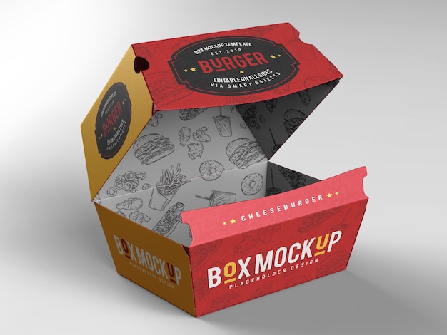 Burger Box Psd 100 High Quality Free Psd Templates For Download