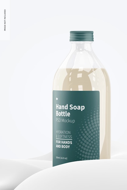 Download Premium Psd Hand Soap Clear Bottle Mockup