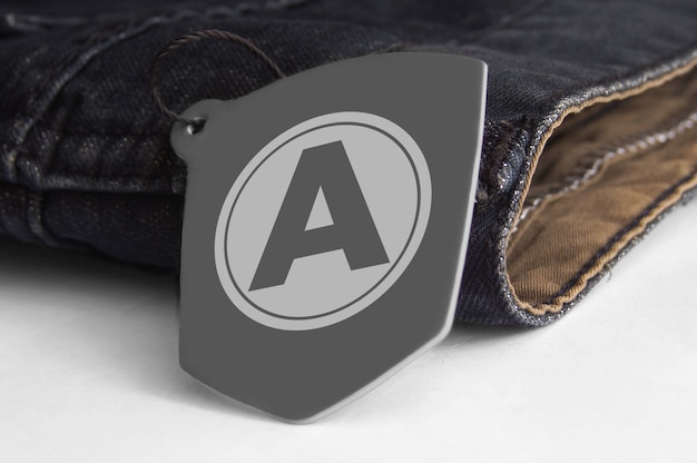 Download Premium PSD | Hang tag logo mockup for jeans