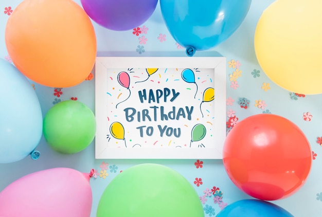 Download Happy birthday concept mock-up | Free PSD File