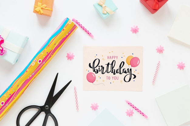 Download Happy birthday concept mock-up | Free PSD File
