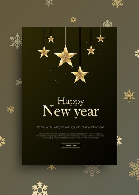 Premium PSD | Happy new year 2020 greeting card