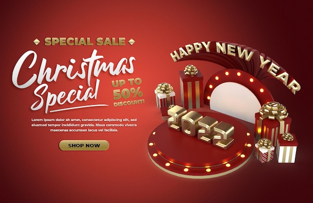 Christmas Event 2022 Premium Psd | Happy New Year 2022 And Christmas Holiday Celebration Event  And Advertisement Social Media Poste