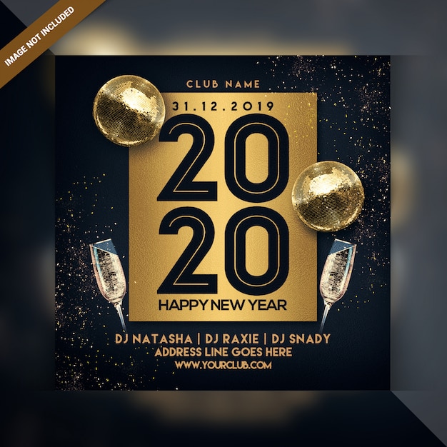 Happy new year celebration party flyer Premium Psd