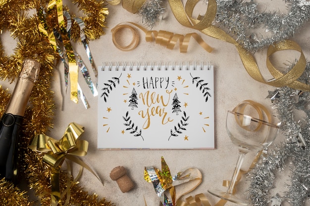 Download Happy new year concept mock-up PSD file | Free Download
