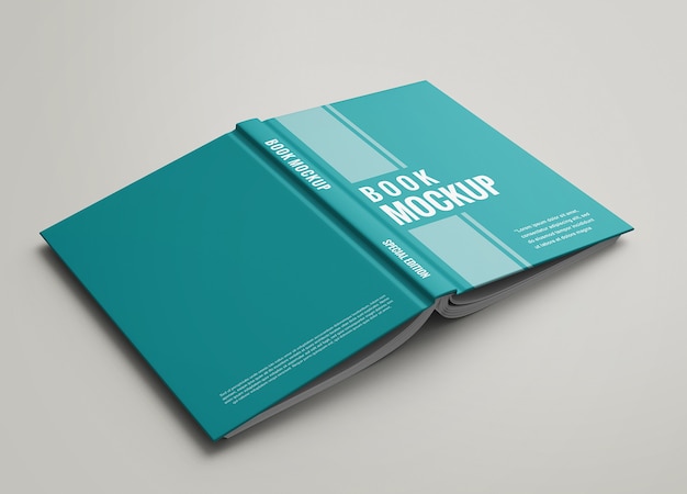 Download Premium PSD | Hardcover front and back view of book mockup