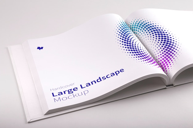Download Hardcover large landscape book psd mockup PSD file | Premium Download