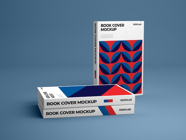Hardcover vertical book with editable background color mockup Premium Psd