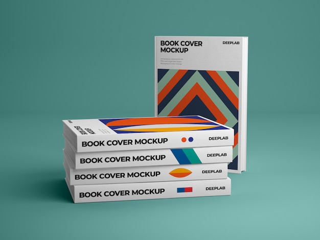 Hardcover vertical book with editable background color mockup Premium Psd