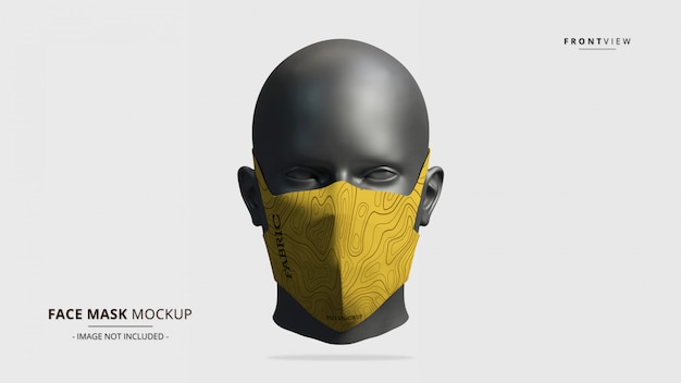 Download Premium PSD | Headloop face mask mockup front view ...