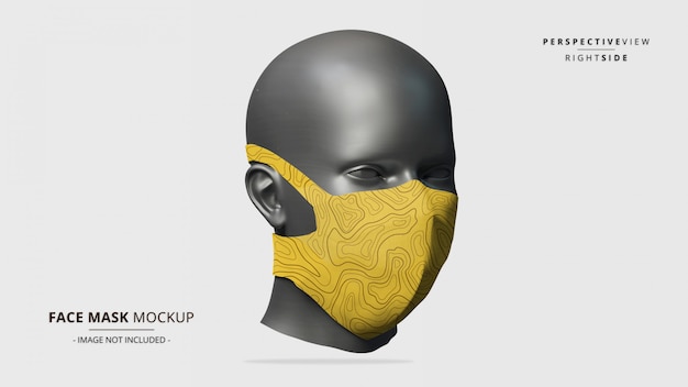 Download Premium PSD | Headloop face mask mockup perspective view ...