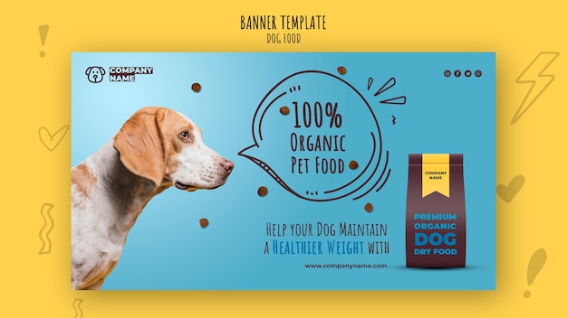 Free PSD | Healthy dog food banner template