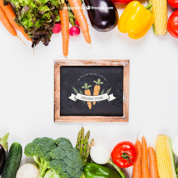 Healthy food mockup free Idea