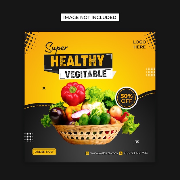 Healthy food social media and instagram post template Premium Psd