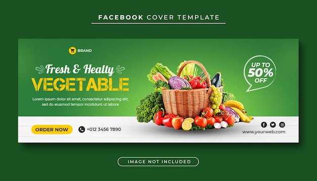  Healthy food vegetable facebook cover