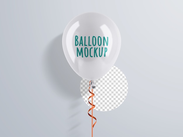 Download Premium PSD | Helium balloon mockup with ribbon
