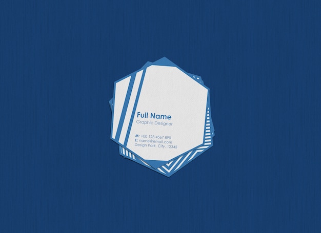 Download Premium PSD | Hexagon business card mockup
