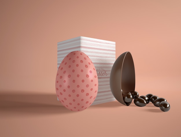 Download Free PSD | High angle easter chocolate egg