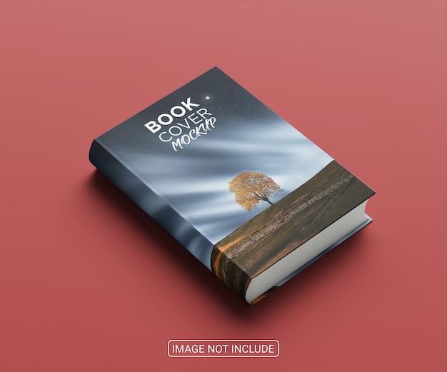 Premium PSD | High Angle Minimalist Book Cover Mockup