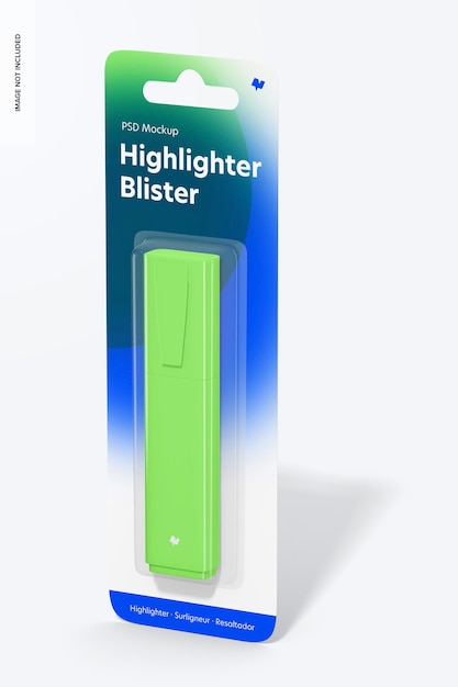 Download Free Psd Highlighters Blister Mockup