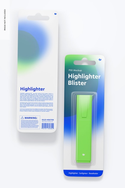 Download Premium PSD | Highlighters blisters mockup, front and back ...