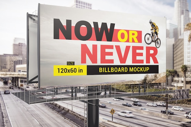 Download Premium PSD | Highway billboard mockup