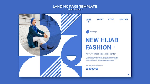 Download Free PSD | Hijab fashion landing page