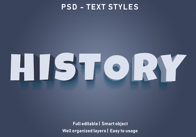 History text effect style | Premium PSD File