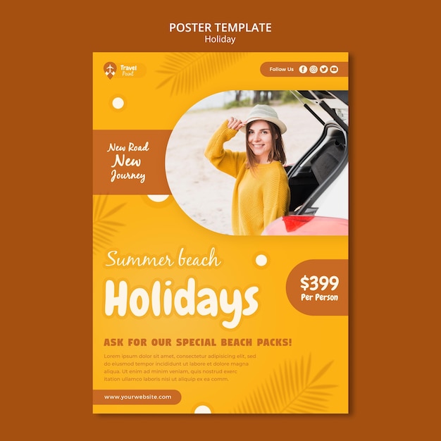 Free PSD | Holiday vertical print template