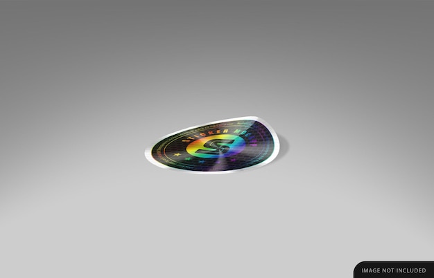 Download Premium Psd Holographic Sticker Mockup