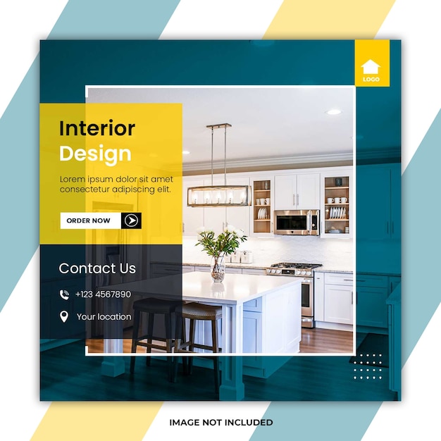 Premium PSD | Home interior design social media post templates