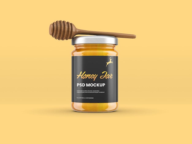 Download Premium Psd Honey Jar Mockup In Isolated