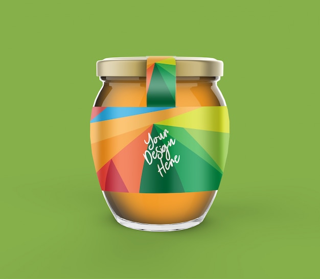 Download Premium PSD | Honey jar mockup