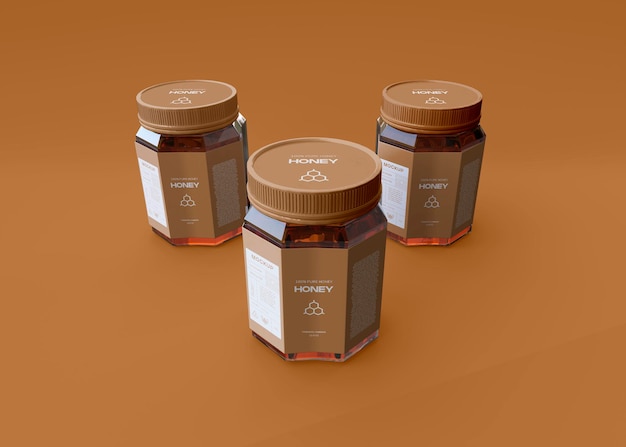 Download Free Psd Honey Jar Mockup