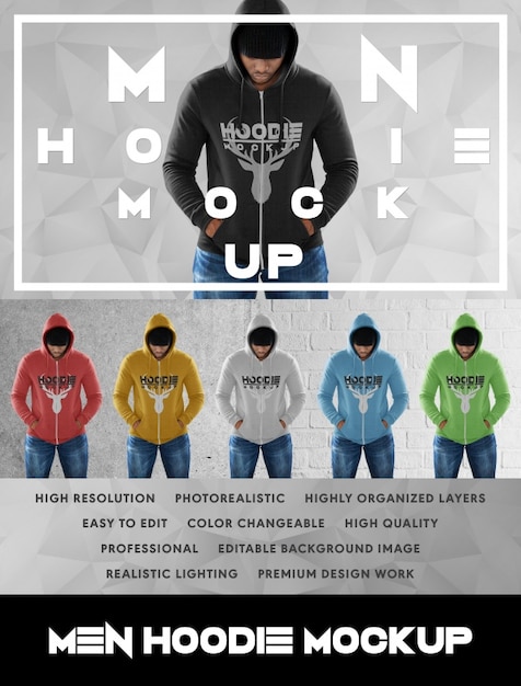 Download Hoodie mock up design PSD file | Free Download