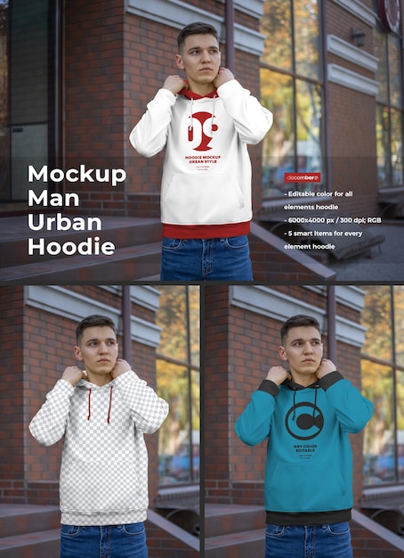 Download Premium PSD | Hoodie mockup for men