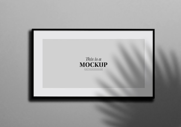 Download Free PSD | Horizontal frame mockup with shadow
