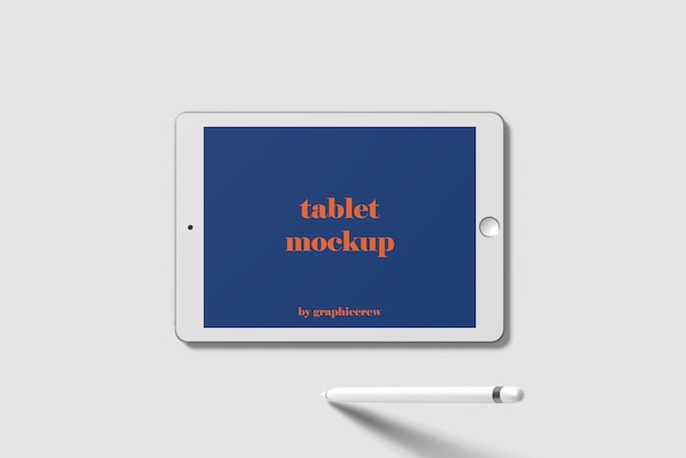 Download Horizontal tablet mockup top view | Premium PSD File