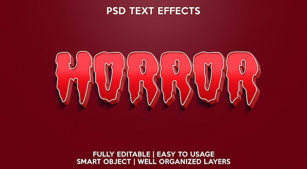 Premium PSD | Horrortext effect