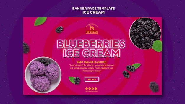 Ice cream banner design | Free PSD File