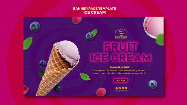 Free PSD | Ice cream banner