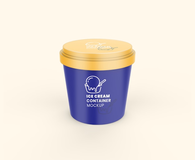 Download Ice cream container mockup | Premium PSD File