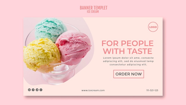 Download Free PSD | Ice cream cup banner template
